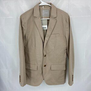 Everlane Men 36 Blazer Linen Blend Sand Tan Two Button Business Casual Career